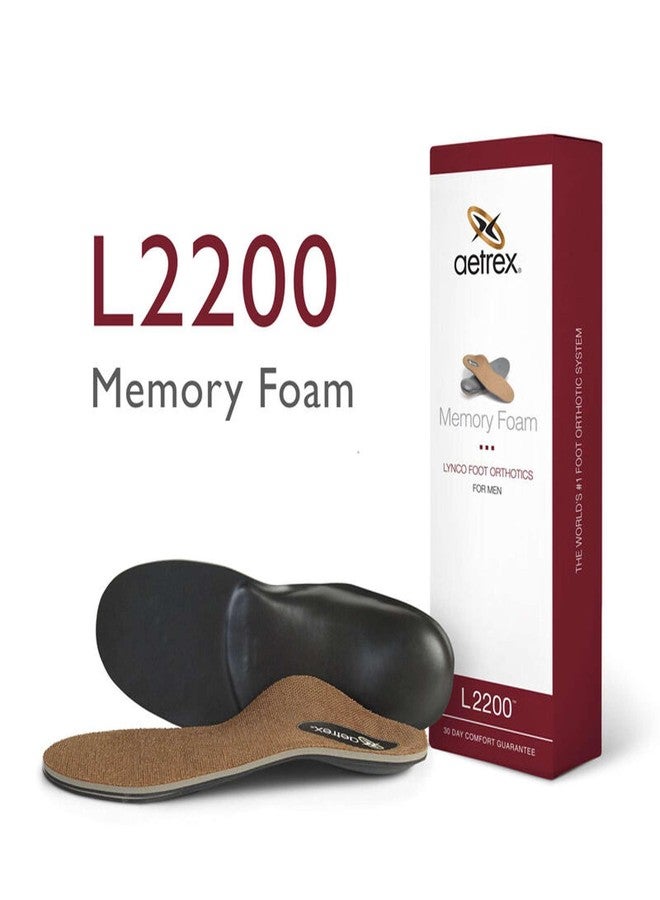 Aetrex Men's Memory Foam Insoles Arch Support Inserts - Orthotic Plantar Fasciitis Insoles Foot Pain Shoe Insoles Men - Boot and Shoe Inserts for Walking All Day - Image 2